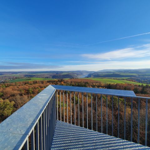 Observation tower Spitzer Stein near Urbar, Niederburg, Oberwesel, St. Goar