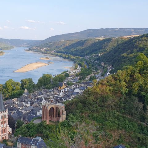 Bacharach on the Rhine with Stahleck Castle
