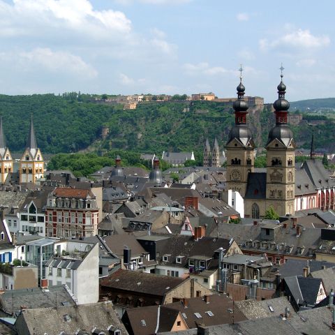 Altstadt Koblenz mit Ehrenbreitstein Mittelrhein und Mosel