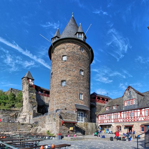 Burg Stahleck oberhalb Bacharach am Mittelrhein