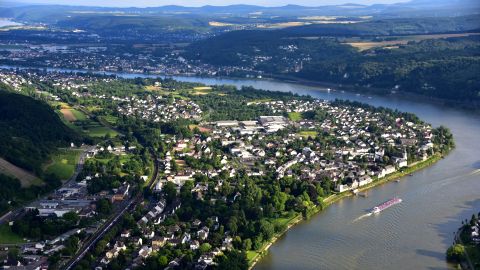 Aerial view of Unkel on the Middle Rhine